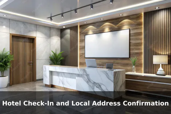 Hotel Check-In and Local Address Confirmation
