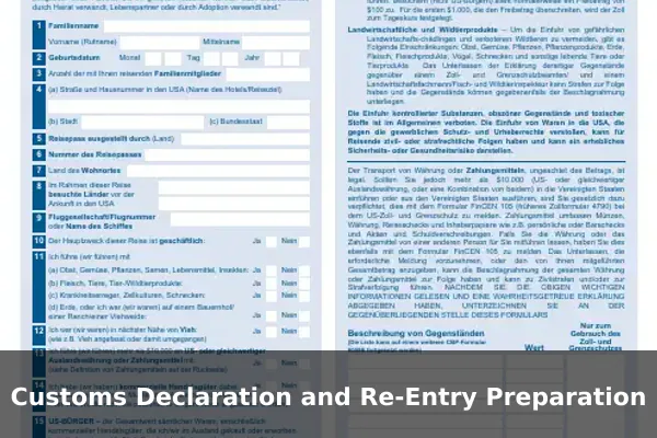 Customs Declaration and Re-Entry Preparation