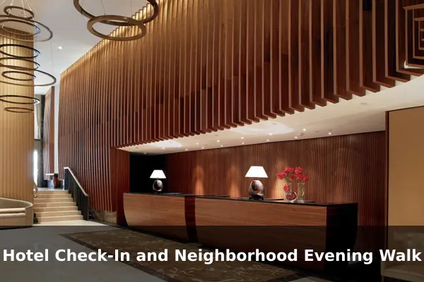 Hotel Check-In and Neighborhood Evening Walk