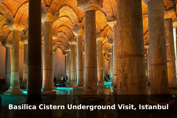 Basilica Cistern Underground Visit, Istanbul