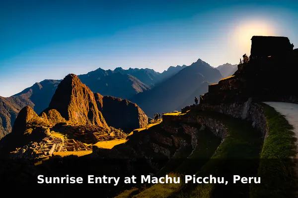 Sunrise Entry at Machu Picchu, Peru