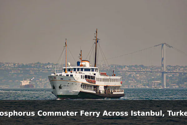 Bosphorus Commuter Ferry Across Istanbul, Turkey